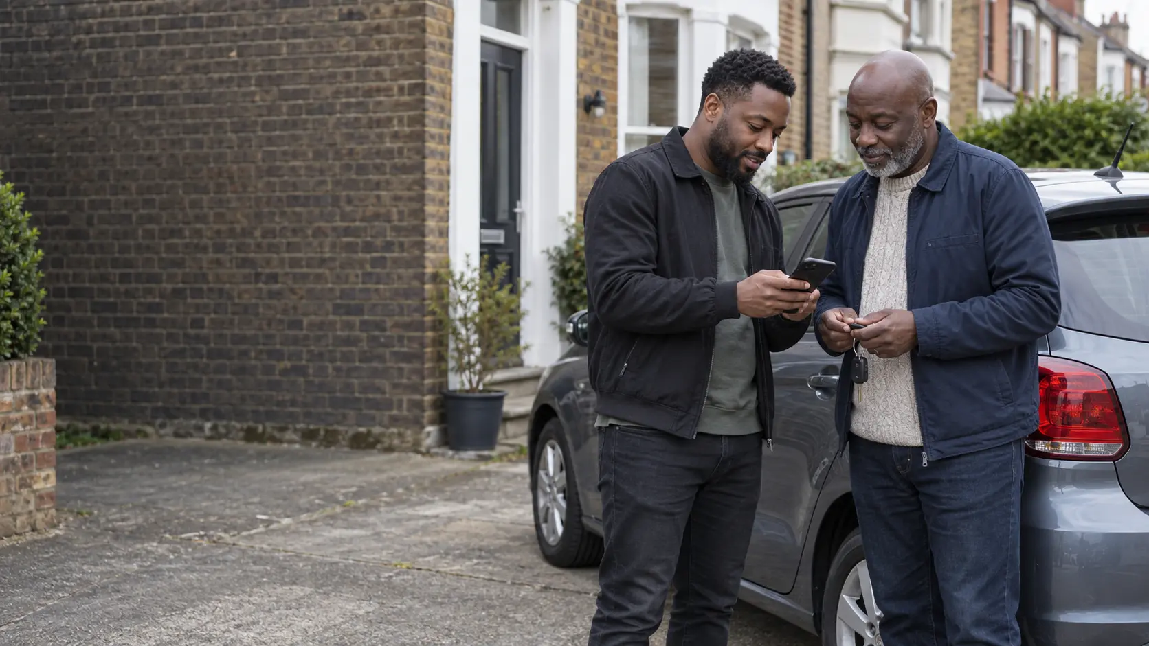 People preparing to borrow or lend a car in the UK