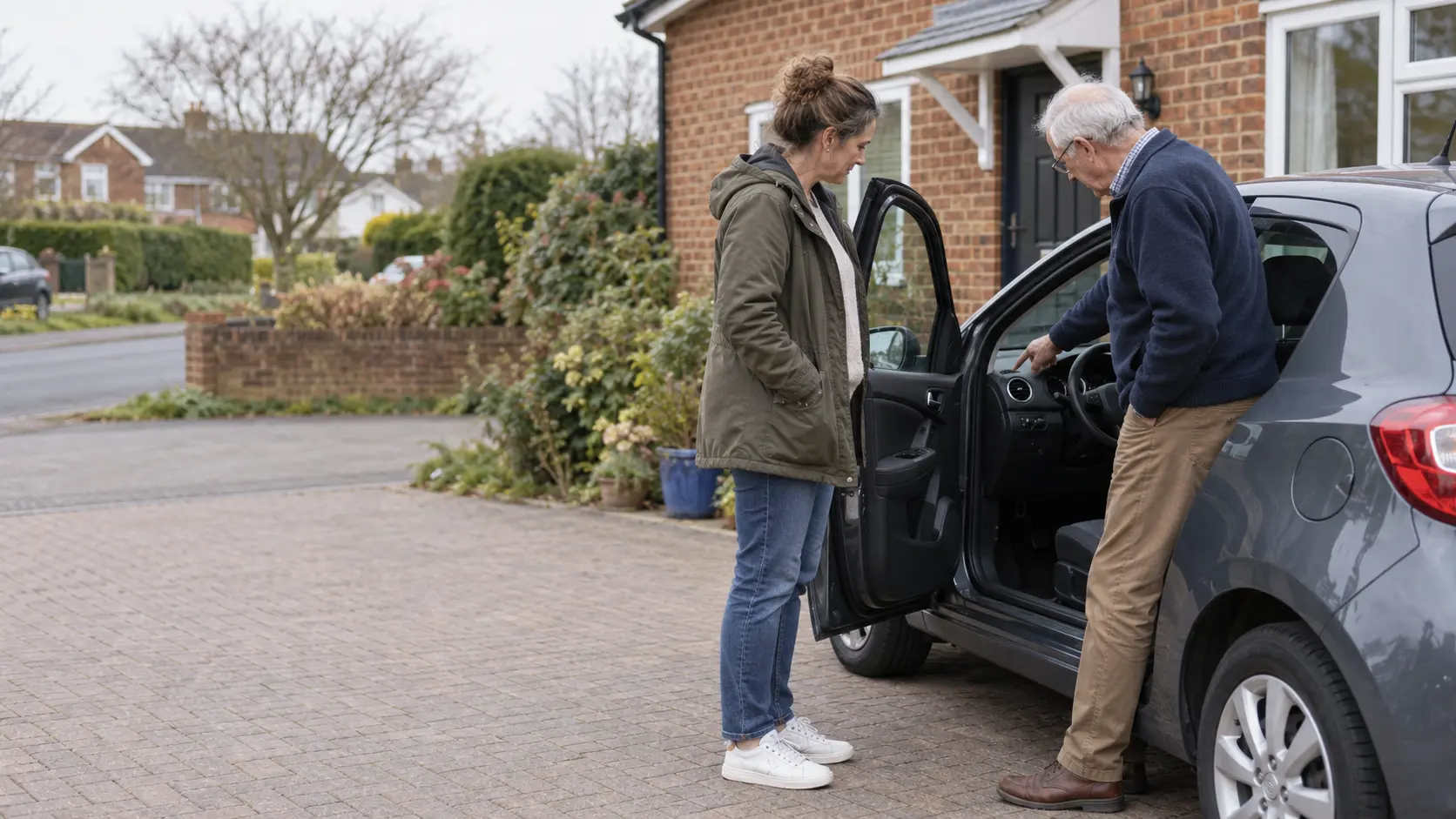 People preparing to borrow or lend a car in the UK